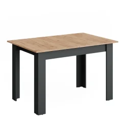 Esstisch Repose Anthrazit/Goldkraft Eiche 160 x 80 cm ausziehbar Vicco