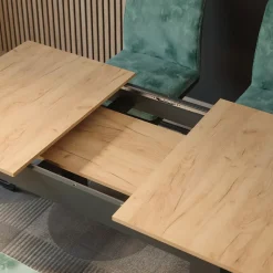 Esstisch Repose Anthrazit/Goldkraft Eiche 160 x 80 cm ausziehbar Vicco