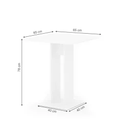 Esstisch Repose Weiß 65 x 65 cm Vicco