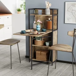 Esstisch Savio Eiche rustikal 57 x 30 cm mit klappbarer Tischplatte Vicco