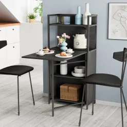 Esstisch Savio Schwarz 57 x 30 cm mit klappbarer Tischplatte Vicco