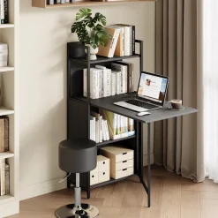 Esstisch Savio Schwarz 57 x 30 cm mit klappbarer Tischplatte Vicco