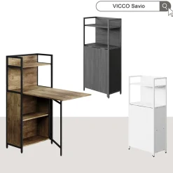 Esstisch Savio Schwarz 57 x 30 cm mit klappbarer Tischplatte Vicco