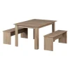 Esstisch Set Sentio Sonoma 137.6 x 92.8 cm mit 2 Bänken Vicco