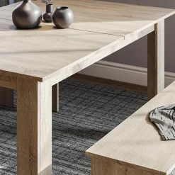 Esstisch Set Sentio Sonoma 137.6 x 92.8 cm mit 2 Bänken Vicco