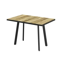 Esstisch Tisko Eiche rustikal/Schwarz 160 x 80 cm mit erweitbarer Tischplatte Vicco