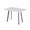 Esstisch Tisko Weiß/Grau 160 x 80 cm mit erweitbarer Tischplatte Vicco