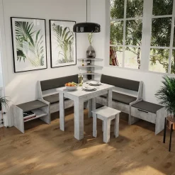 Esszimmerbank Roman Beton 53.5 x 41.1 cm mit 1 Schublade Vicco