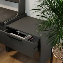 Esszimmerbank Roman Schwarz 53.5 x 41.1 cm mit 1 Schublade Vicco