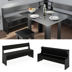 Esszimmer-Bank Roman Schwarz 41.5 x 166.6 cm Vicco