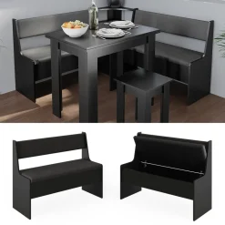 Esszimmer-Bank Roman Schwarz 41.5 x 106.6 cm Vicco