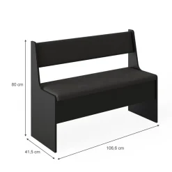 Esszimmer-Bank Roman Schwarz 41.5 x 106.6 cm Vicco