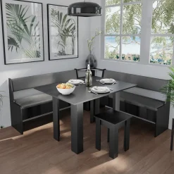 Esszimmer-Bank Roman Schwarz 41.5 x 136.6 cm Vicco