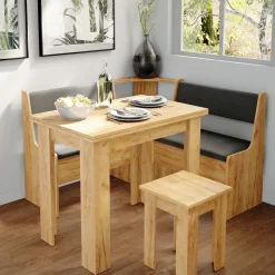 Esszimmer-Eckbank Roman Goldkraft Eiche 120 x 120 cm Vicco