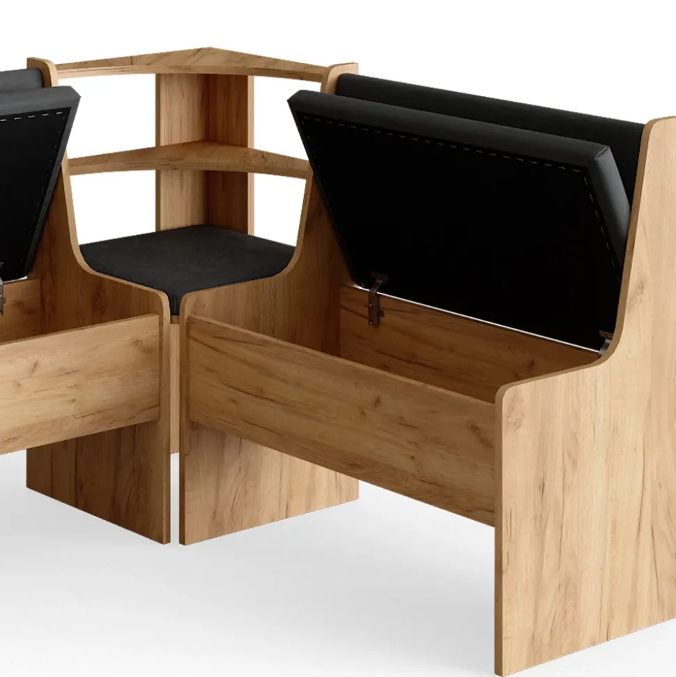 Esszimmer-Eckbank Roman Goldkraft Eiche 120 x 120 cm Vicco