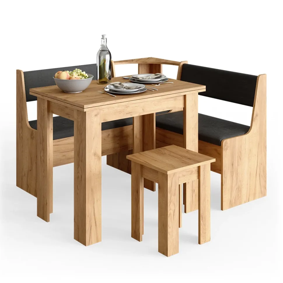 Esszimmer-Eckbank Roman Goldkraft Eiche 120 x 120 cm Vicco