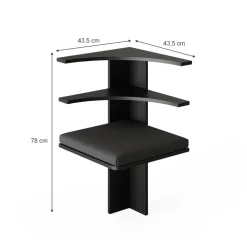 Esszimmer-Eckbank Roman Schwarz 43.5 x 43.5 cm Vicco