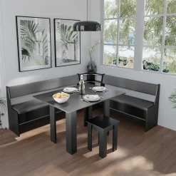 Esszimmer-Eckbank Roman Schwarz 43.5 x 43.5 cm Vicco