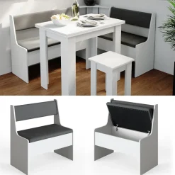 Esszimmer-Eckbank Roman Weiß 41.5 x 76.6 cm Vicco