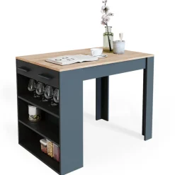 Esszimmertisch Repose Anthrazit/Goldkraft Eiche 67 x 100 cm Vicco