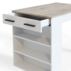 Esszimmertisch Repose Sonoma/Weiß 67 x 100 cm Vicco