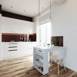 Esszimmertisch Repose Weiß 67 x 100 cm Vicco