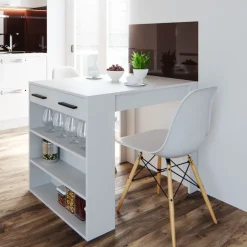 Esszimmertisch Repose Weiß 67 x 100 cm Vicco