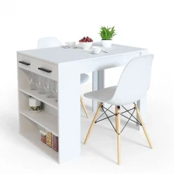 Esszimmertisch Repose Weiß 67 x 100 cm Vicco