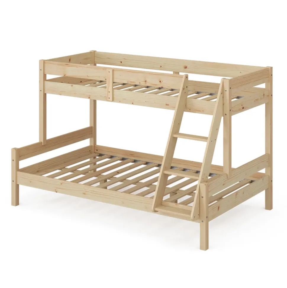 Etagenbett Everest Naturholz 120x200 / 80x200 cm Vitalispa