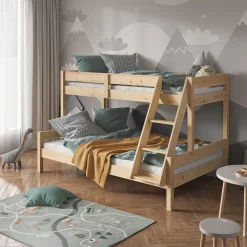 Etagenbett Everest Naturholz 120x200 / 80x200 cm Vitalispa