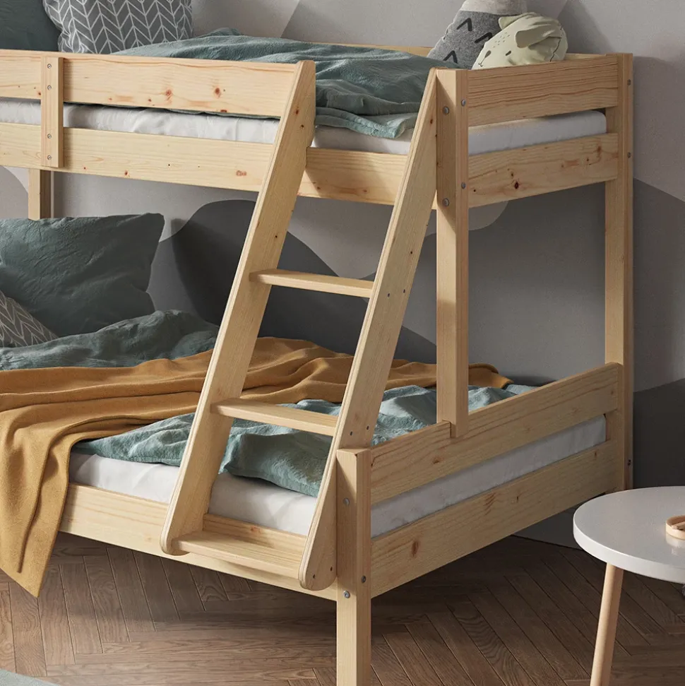 Etagenbett Everest Naturholz 120x200 / 80x200 cm Vitalispa