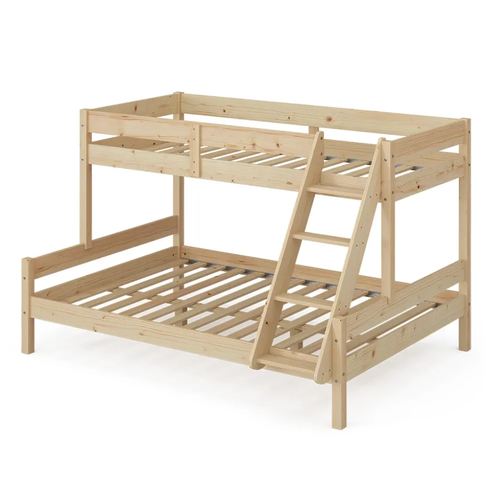 Etagenbett Everest Naturholz 140x200 / 90x200 cm Vitalispa