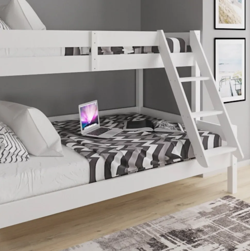 Etagenbett Everest Weiß 140x200 / 90x200 cm Vitalispa