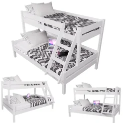 Etagenbett Everest Weiß 120x200 / 80x200 cm Vitalispa