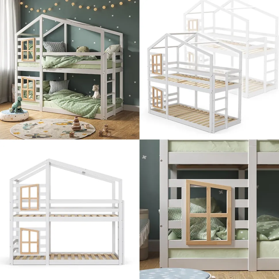 Etagenbett Maja Weiß 90x200 cm Vitalispa