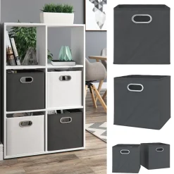 Faltbox Anthrazit 30 x 30 cm 2er Set Vicco