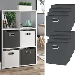 Faltbox Anthrazit 30 x 30 cm 8er Set Vicco