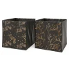 Faltbox Schwarz/Gold (Floral) 30 x 30 cm 2er Set Option2 Vicco