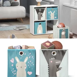 Faltbox 30x30 Blau-Grau 30 x 30 cm 2er Set Vicco