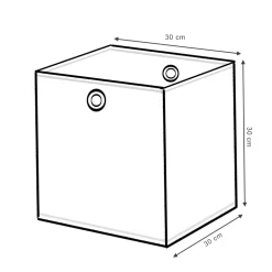 Faltbox 30x30 Blau-Grau 30 x 30 cm 2er Set Vicco