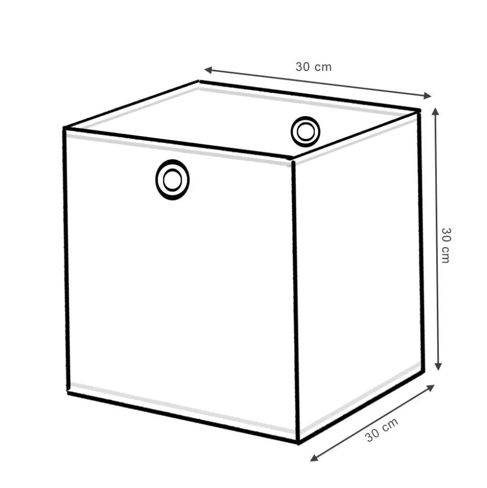 Faltbox 30x30 Grau/Blau 30 x 30 cm 2er Set Vicco