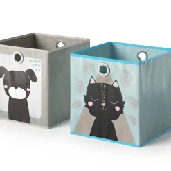 Faltbox 30x30 Grau/Blau 30 x 30 cm 2er Set Vicco