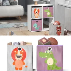 Faltbox 30x30 Grau/Lila 30 x 30 cm 2er Set Vicco