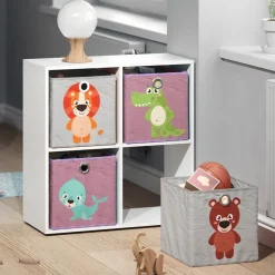 Faltbox 30x30 Grau/Lila 30 x 30 cm 2er Set Vicco