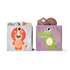 Faltbox 30x30 Grau/Lila 30 x 30 cm 2er Set Vicco