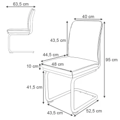 Freischwinger Eleganza Beige 2er Set Vicco