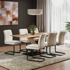 Freischwinger Eleganza Beige 4er Set Vicco