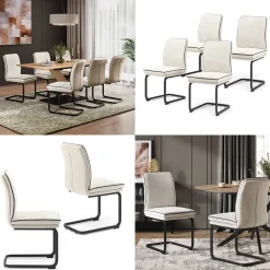 Freischwinger Eleganza Beige 4er Set Vicco