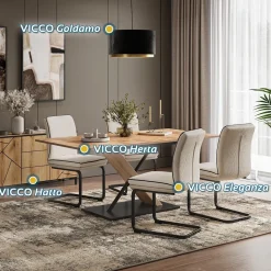 Freischwinger Eleganza Beige 6er Set Vicco