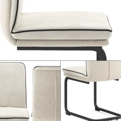 Freischwinger Eleganza Beige 6er Set Vicco